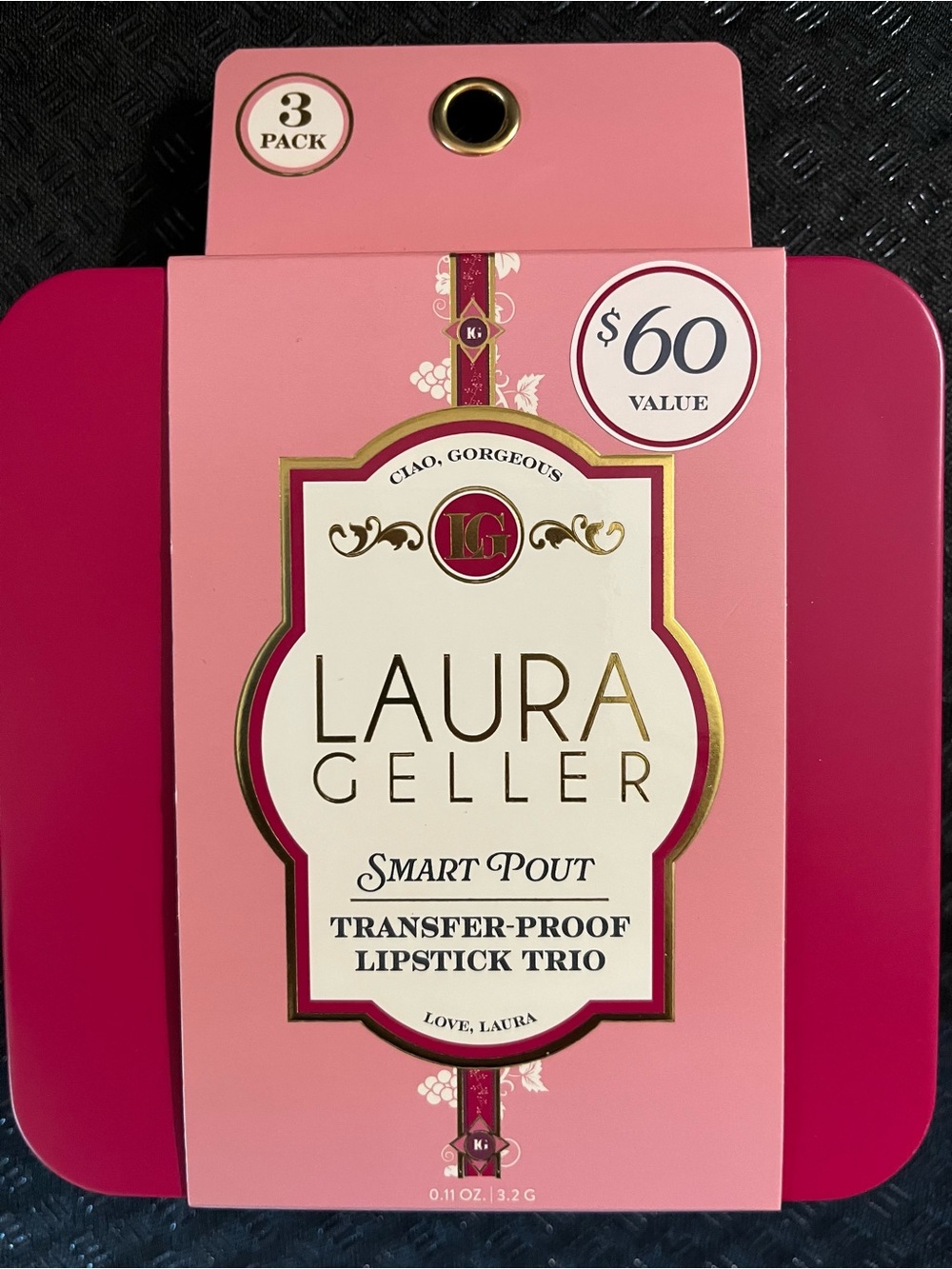 Laura Geller Pink Lipstick Trio Pack - Smart Pout Transfer-Proof